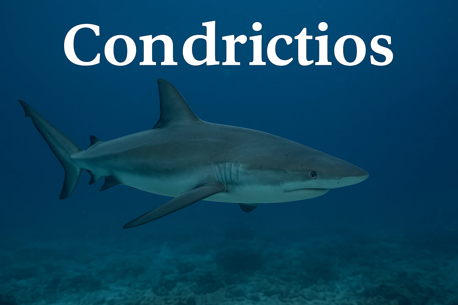 Tiburón representando la categoría de los peces condrictios